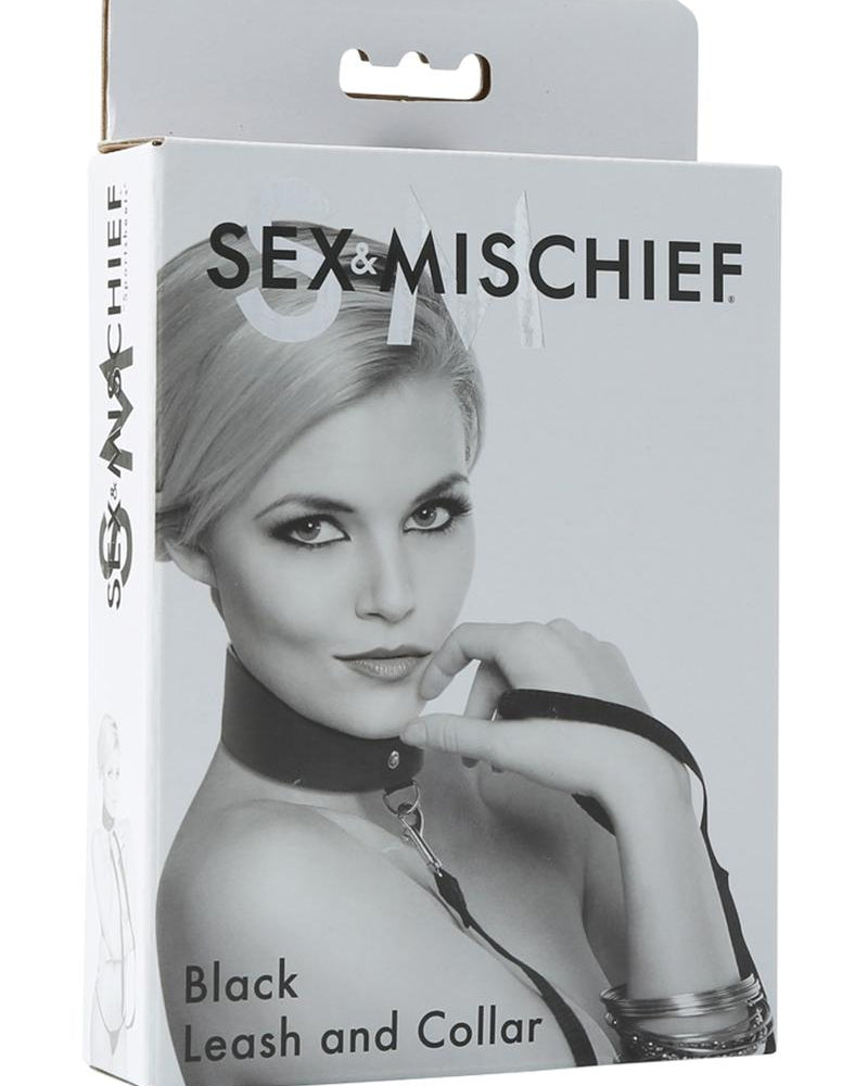 Correa y collar negros Sex And Mischief