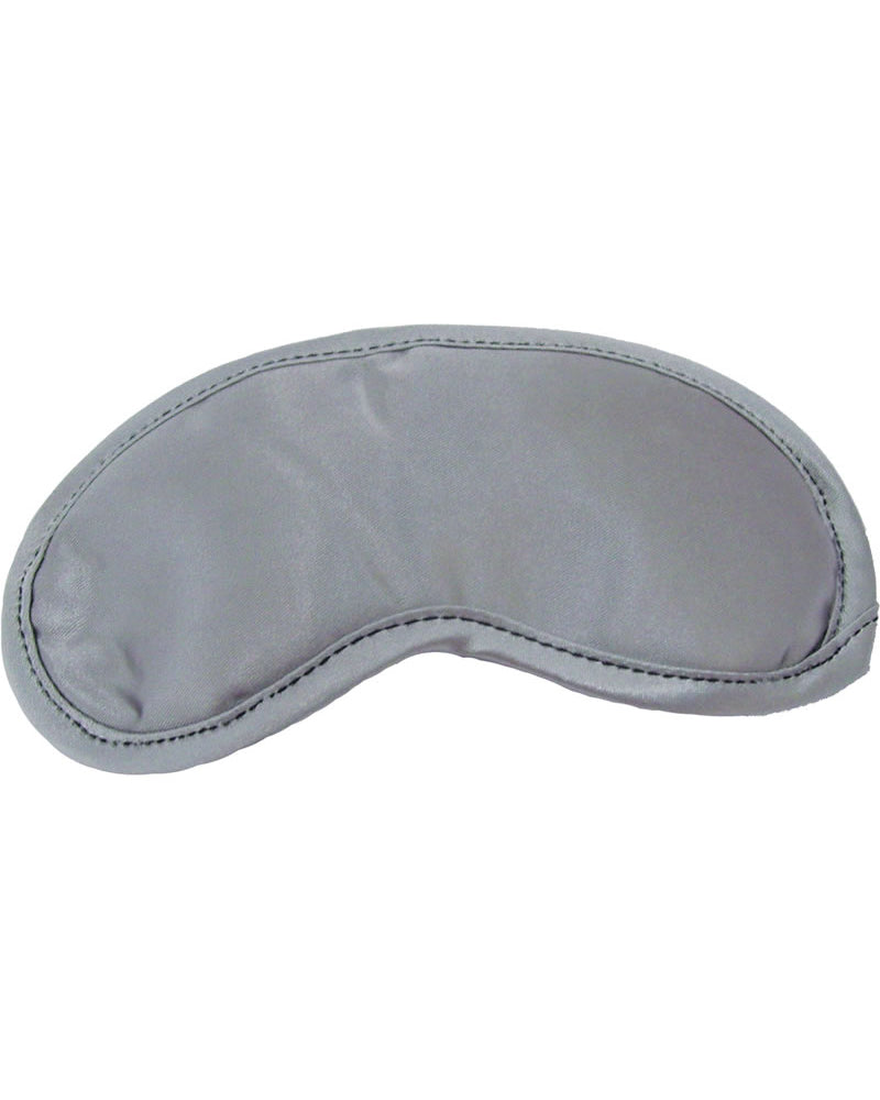 Venda para los ojos de satén gris con sexo y travesuras