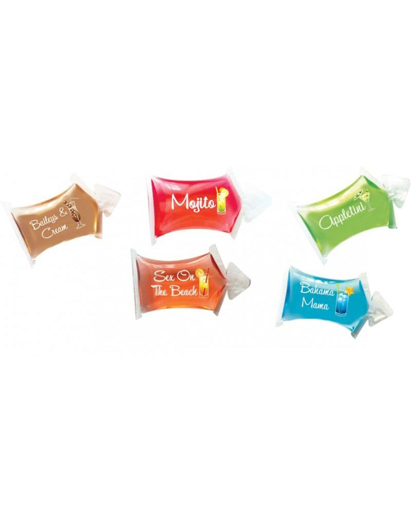 Lubricantes con sabor a licor a base de agua Liquir Lube Exhibidor de mostrador 50 almohadillas por exhibidor