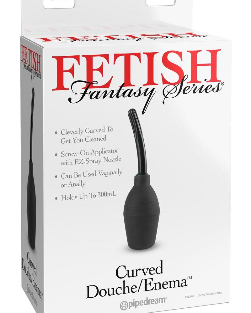 Ducha curva con enema de fantasía fetichista