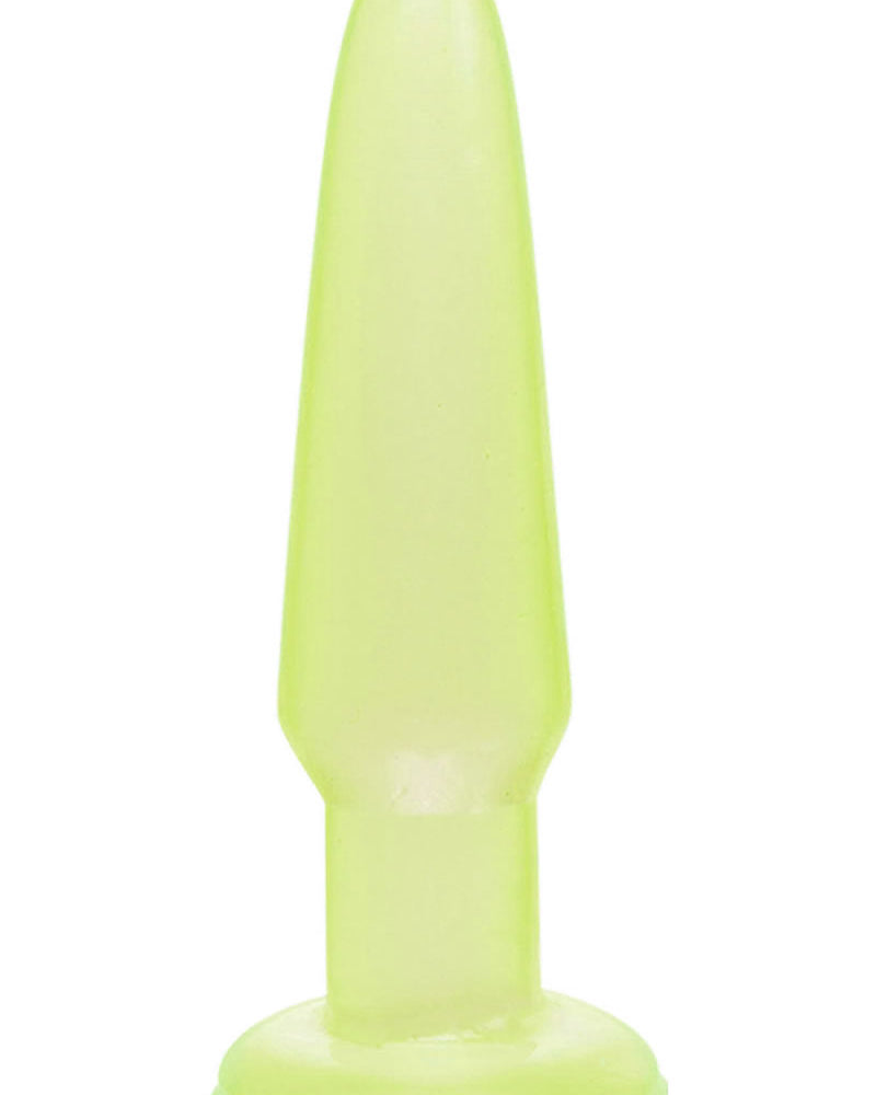 Basix Rubber Works Beginners Butt Plug Waterproof - Glow In The Dark
