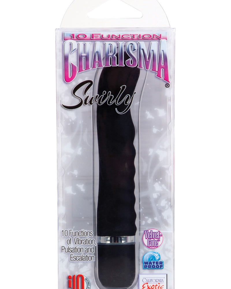 Chrisma Swirly Velvet Cote Massager Waterproof - Black