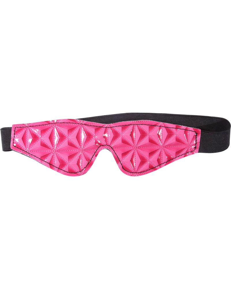 Venda para los ojos de vinilo pecaminoso de color rosa