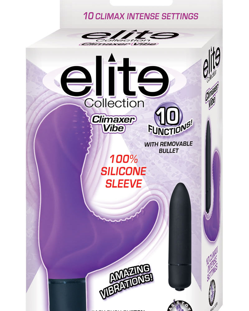 Elite Collection Vibrador de silicona Climaxer morado de 3,5 pulgadas