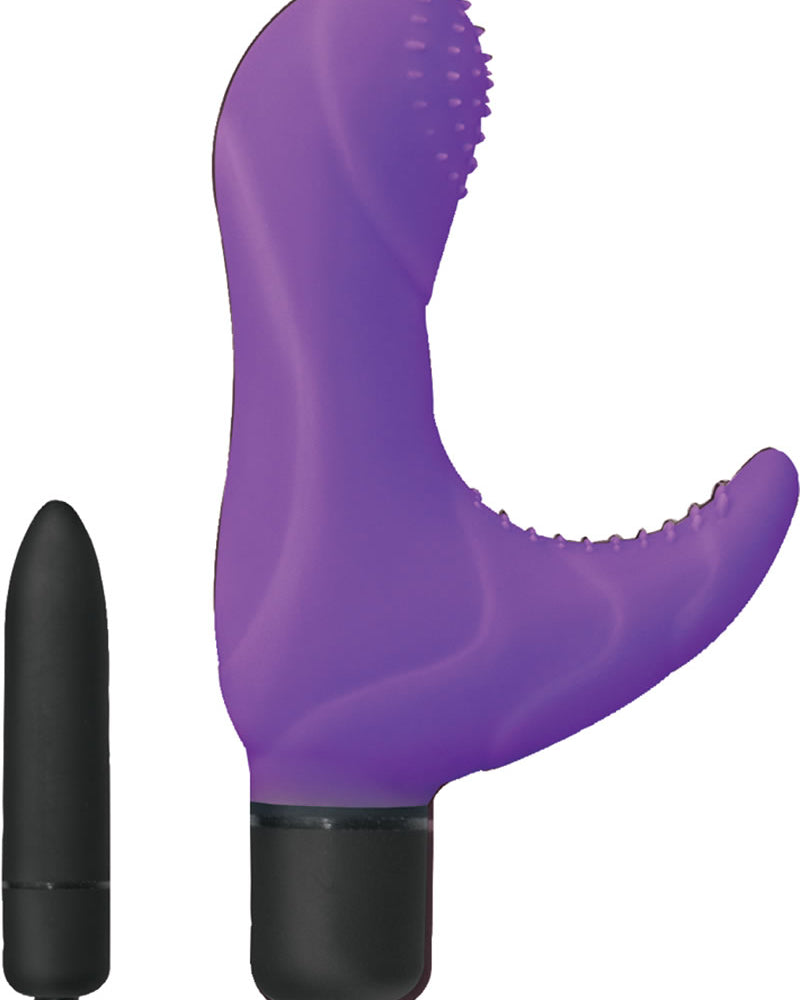 Elite Collection Vibrador de silicona Climaxer morado de 3,5 pulgadas