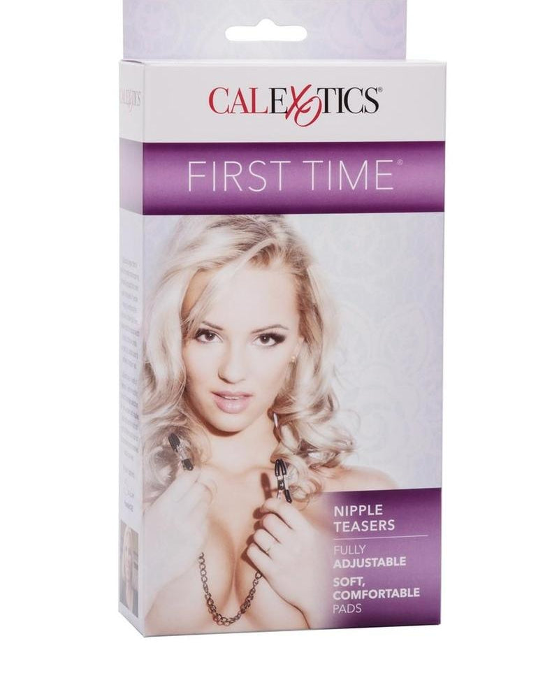 Pinzas ajustables para pezones fetichistas por primera vez