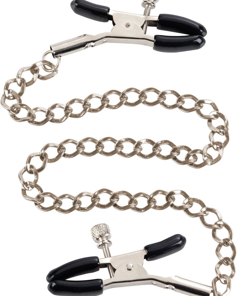 Pinzas ajustables para pezones fetichistas por primera vez