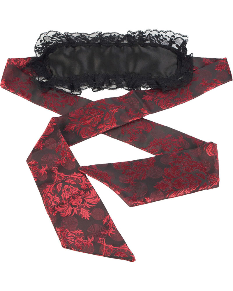 Máscara de ojos Scandal negra y roja