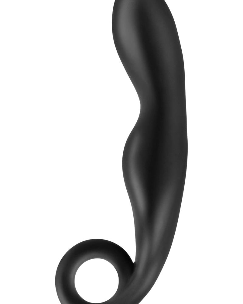 Tapón anal de silicona de fantasía con un dedo, color negro, 4,5 pulgadas