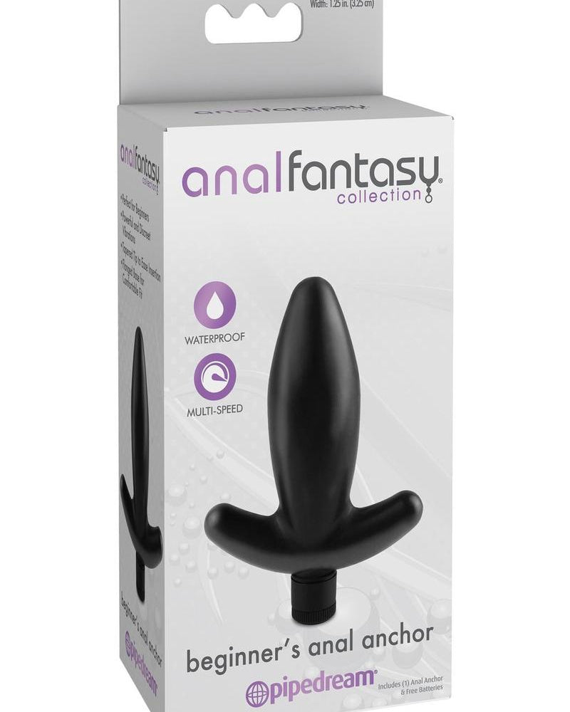 Anal Fantasy - Colección de vibradores anales para principiantes, resistentes al agua, color negro