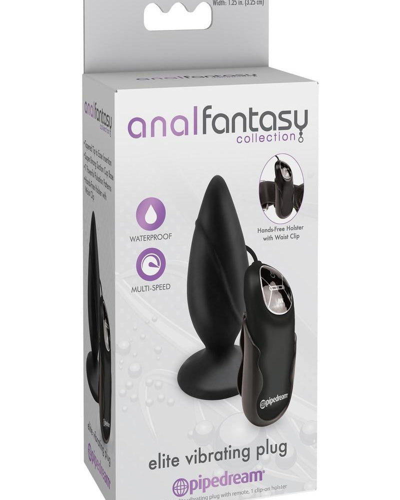 Anal Fantasy Collection Elite Vibrating Plug - Black
