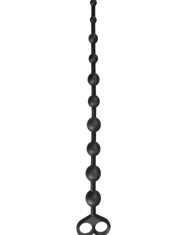 Anal Fantasy Collection - Perlas de silicona para novio, color negro, 12 pulgadas