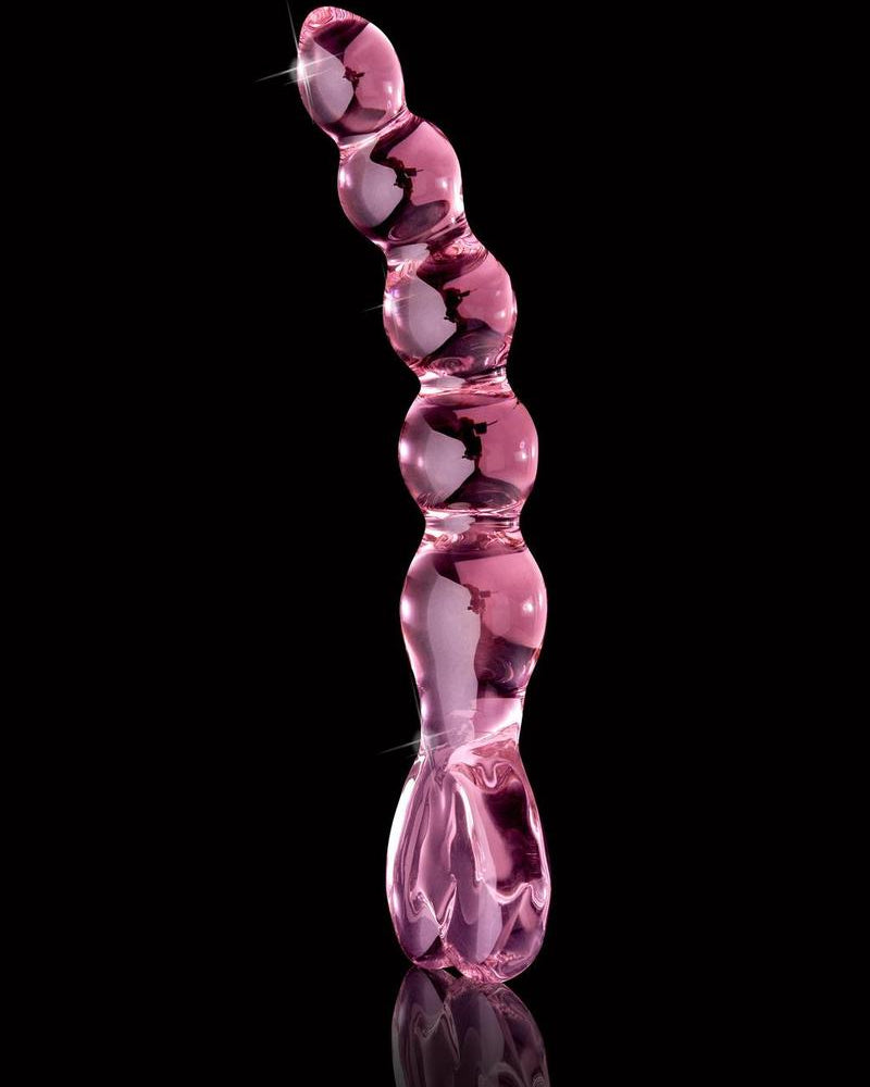 Icicles No 43 Beaded Glass Pink