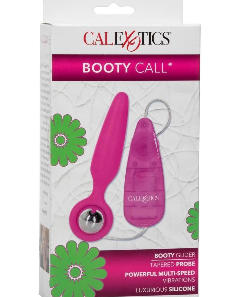 Booty Call Booty Glider Silicone Wired Remote Control Anal Probe Pink 3.75 Inch
