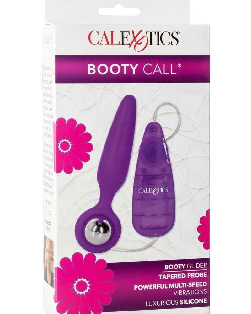 Booty Call Booty Glider Silicone Wired Remote Control Anal Probe Purple 3.75 Inch