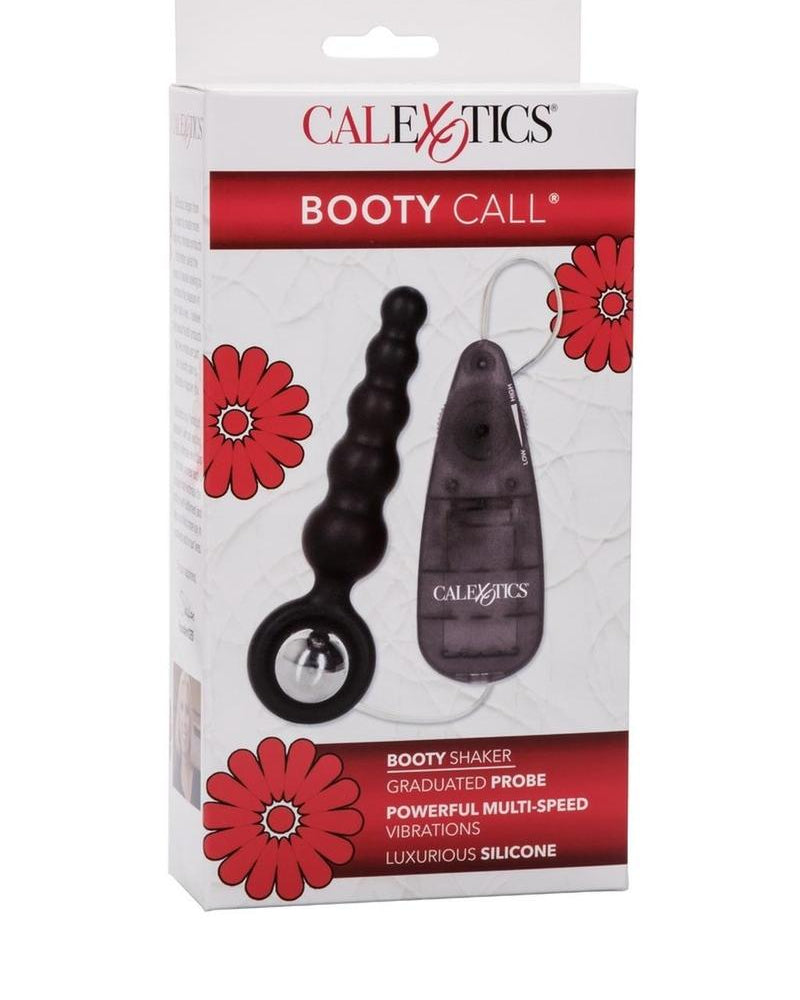 Booty Call Booty Shaker Silicone Wired Remote Control Anal Probe Black 4 Inch