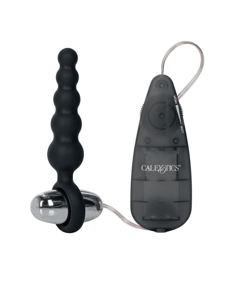 Booty Call Booty Shaker Silicone Wired Remote Control Anal Probe Black 4 Inch