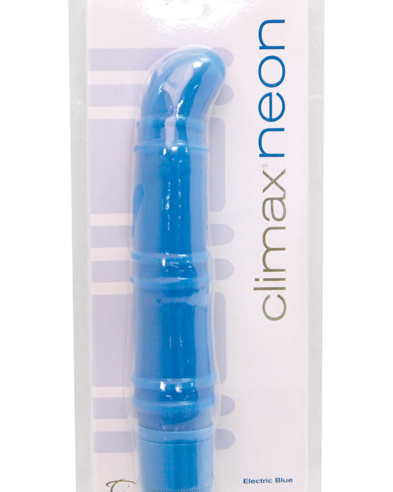 Vibrador Climax Neon impermeable azul eléctrico de 7,5 pulgadas