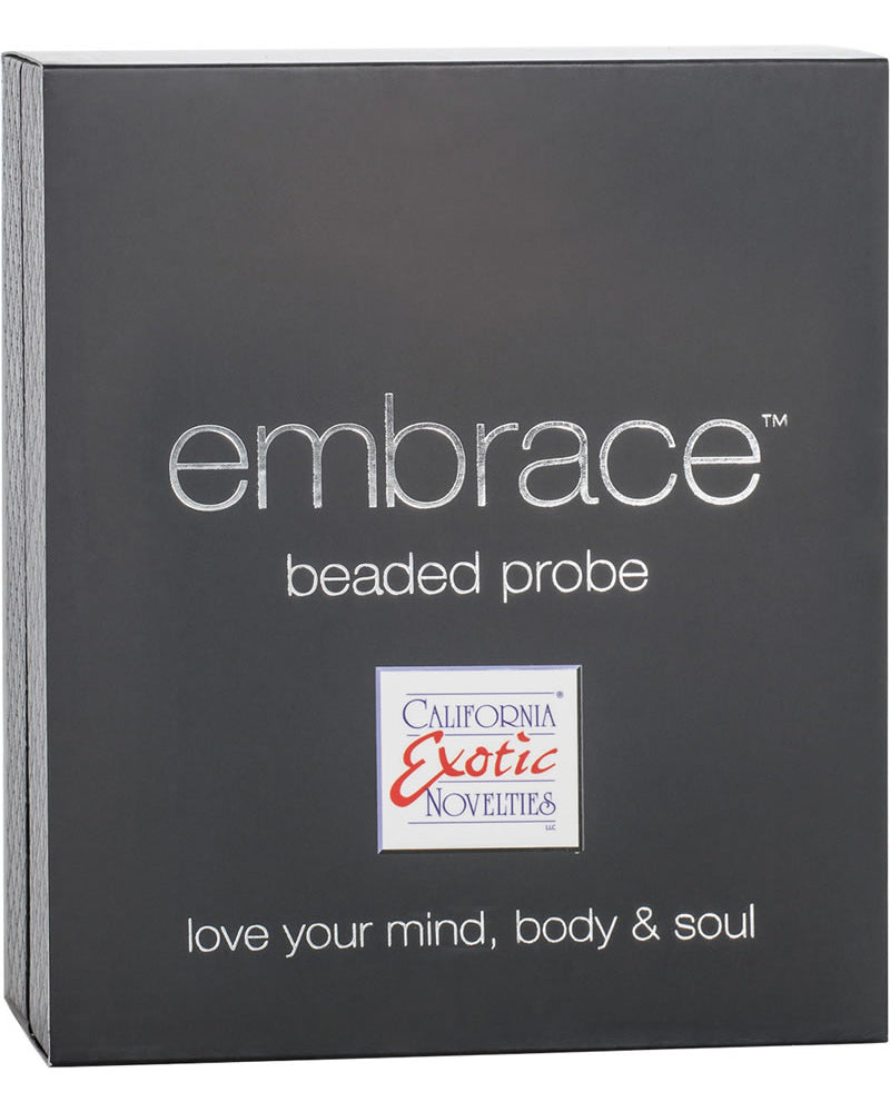 Embrace Beaded Silicone Anal Probe Waterproof Purple 3.75 Inch