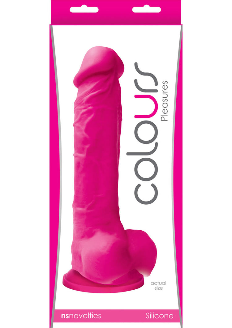 Pene de silicona de 20 cm de Colours Pleasures, color rosa