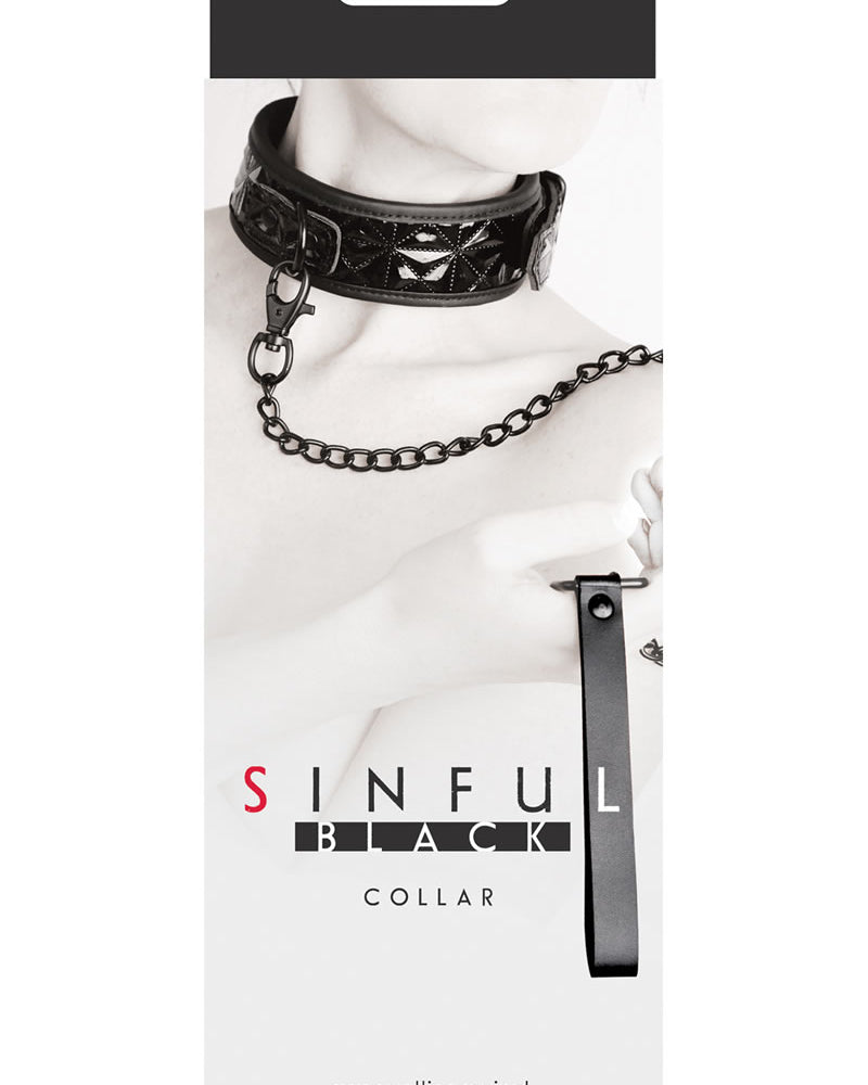 Collar ajustable negro pecaminoso