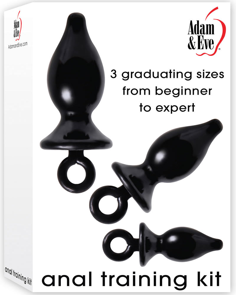 Adam and Eve - Anal Training Kit Waterproof - Black (3 Each Per Kit)