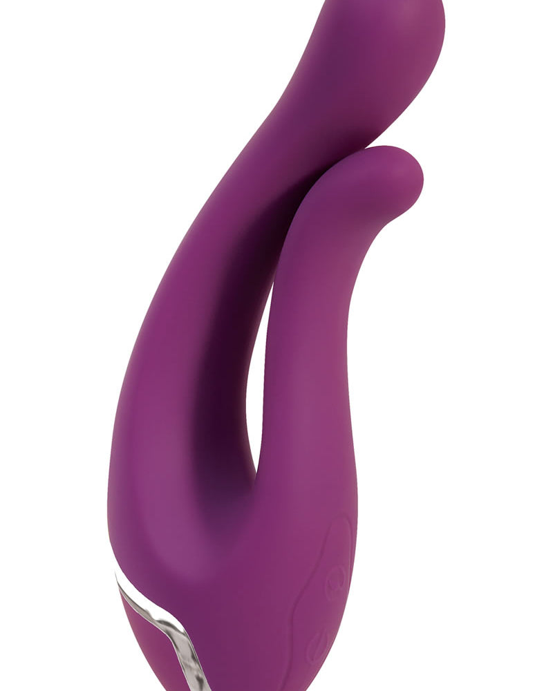 Adán y Eva - Vibrador doble de silicona resistente al agua Eve`s Obsession - Púrpura