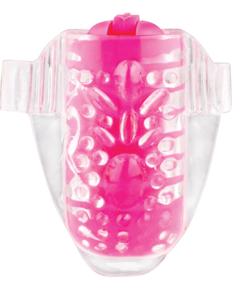 Screaming O Color Pop Quickie Lingo Silicone Vibrating Tongue Ring Waterproof Pink
