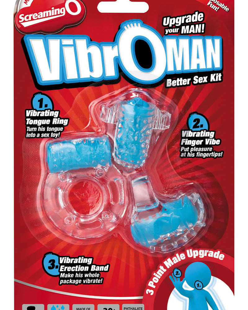 Kit de vibración Screaming O Vibroman, 3 unidades por paquete
