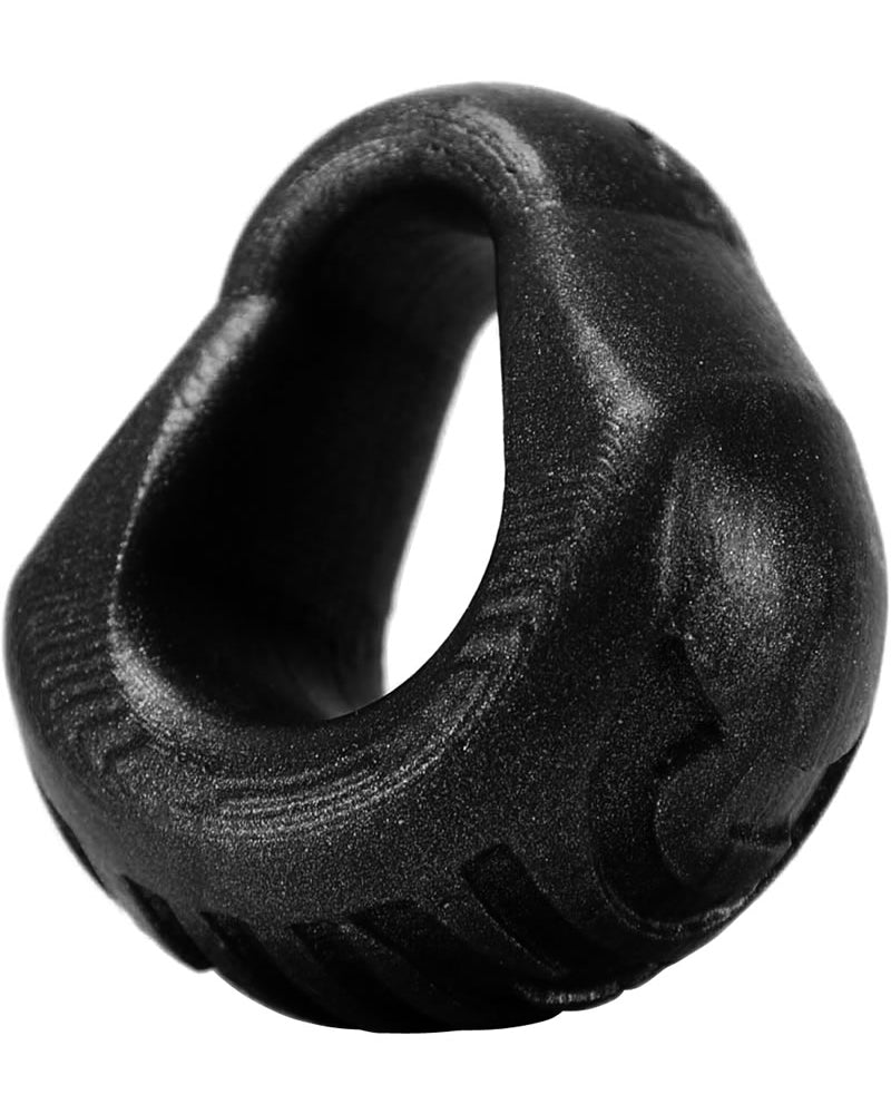 Hung Silicone Padded Cockring Black 3 Inch Diameter