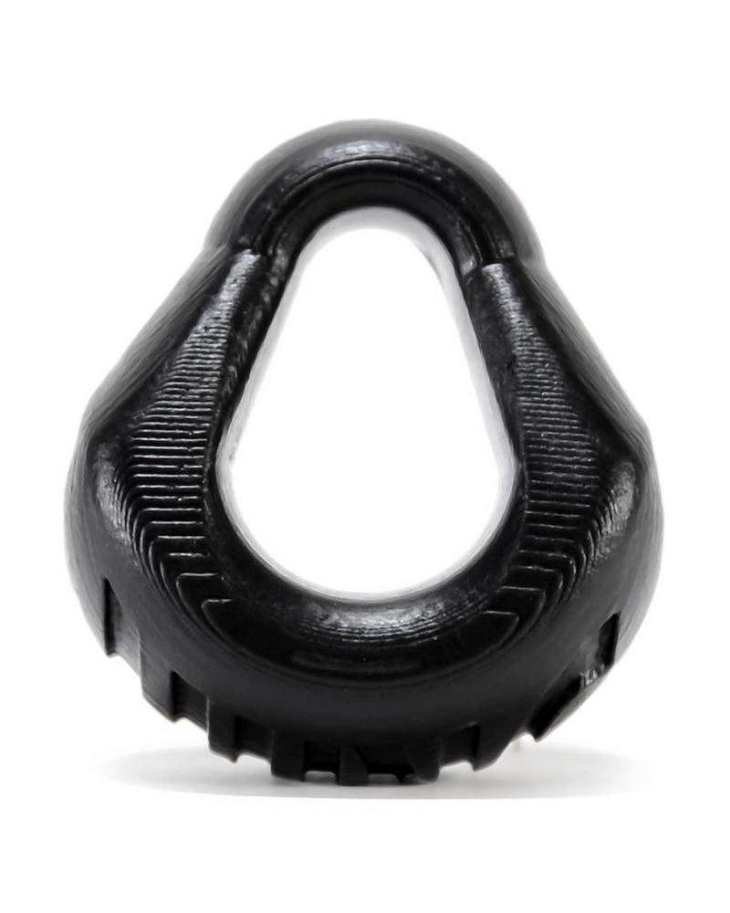 Hung Silicone Padded Cockring Black 3 Inch Diameter