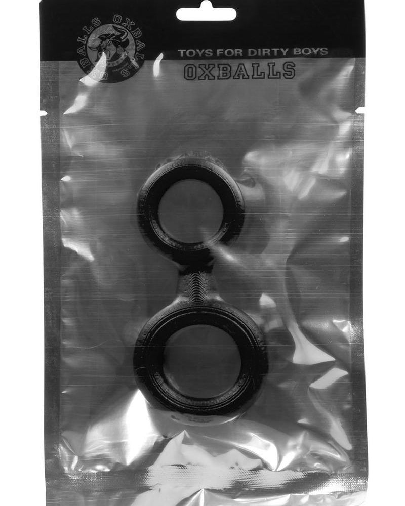 Anillo para el pene y los testículos de silicona de 8 bolas, color negro