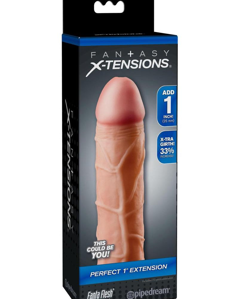 Fantasy Xtensions Perfect - Manga de extensión de 1 pulgada, color carne, 7 pulgadas