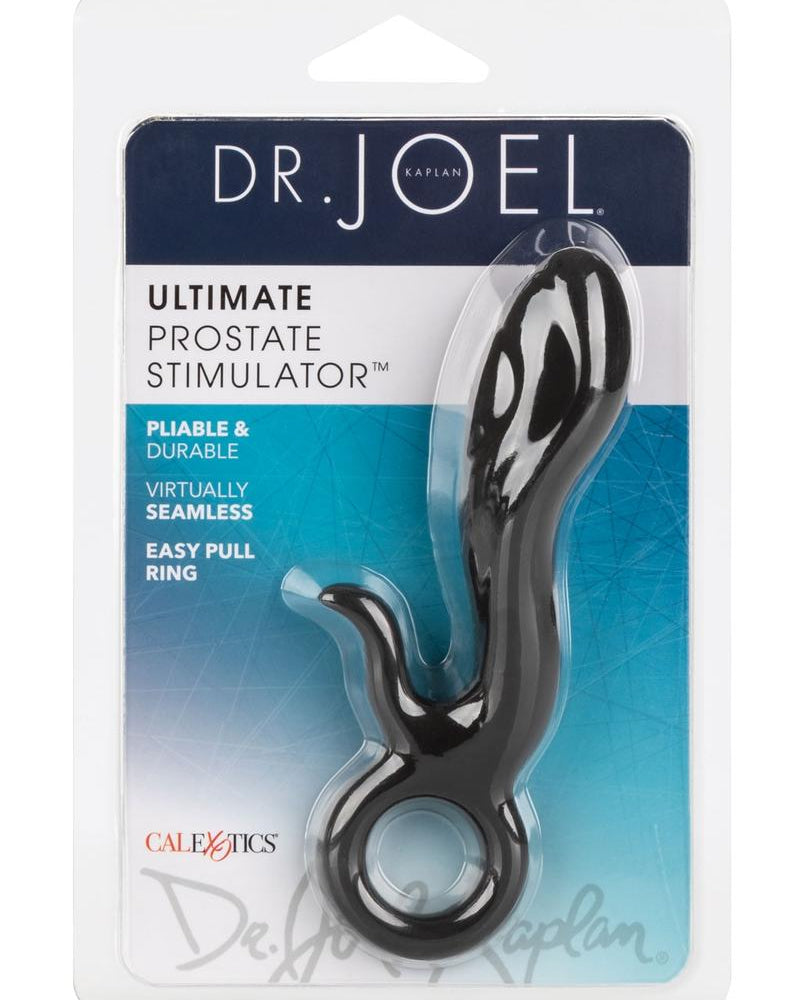 Estimulador de próstata de silicona Dr. Kaplan Ultimate, color negro, 3,5 pulgadas