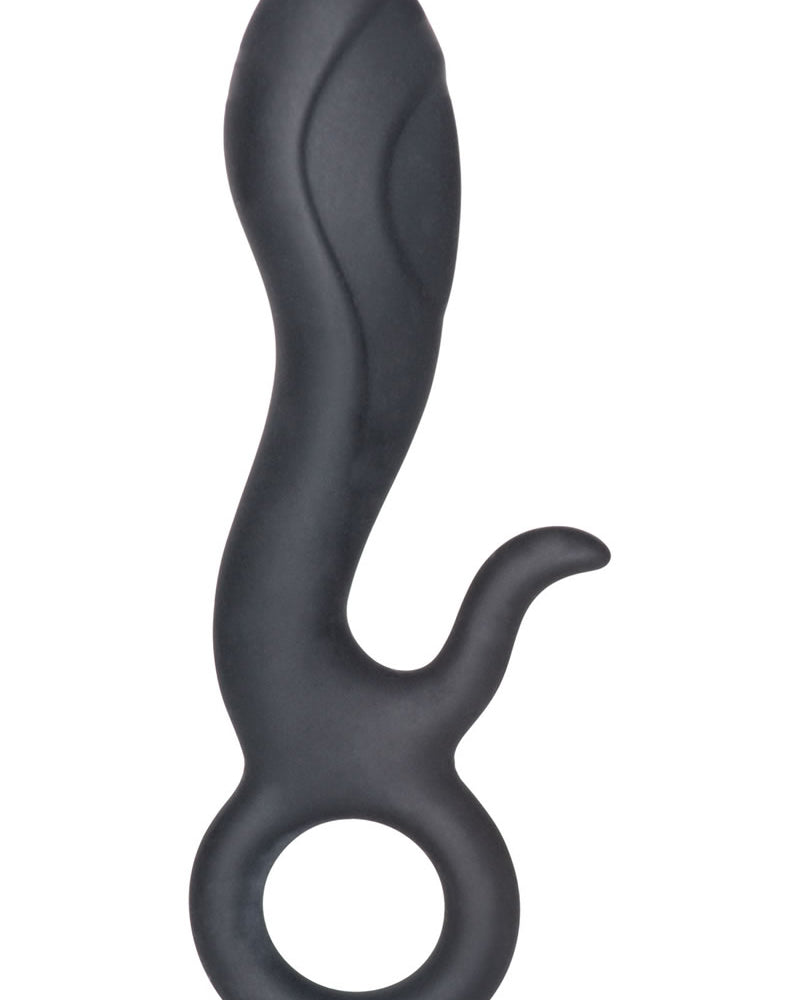 Estimulador de próstata de silicona Dr. Kaplan Ultimate, color negro, 3,5 pulgadas