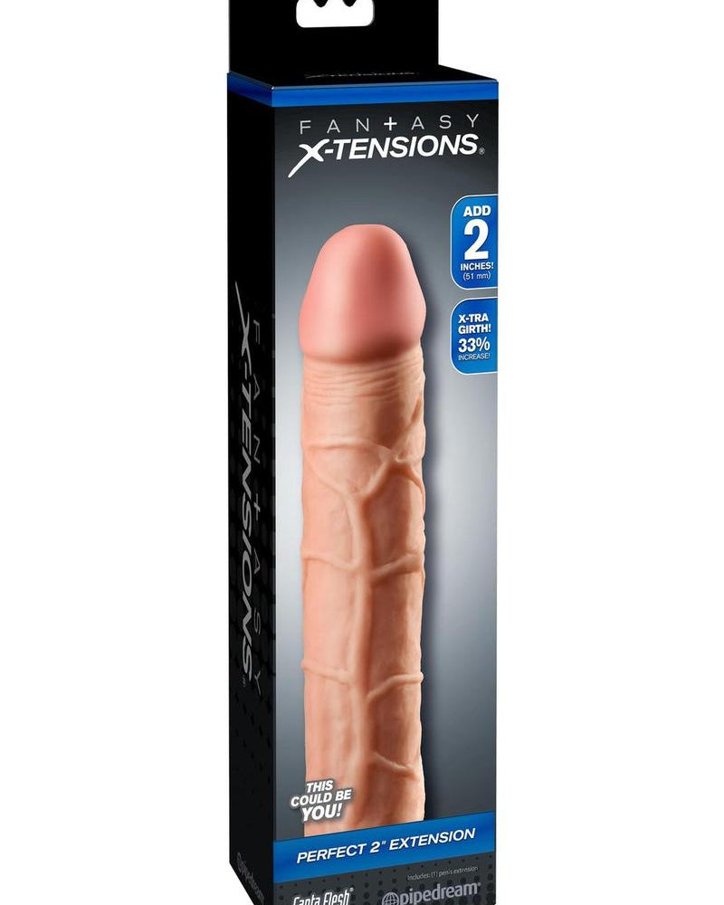 Fantasy Xtensions Perfect - Manga de extensión de 2 pulgadas, color carne, 8 pulgadas