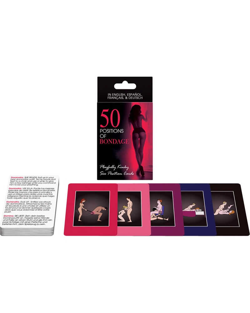 Juego de cartas con 50 posiciones de bondage