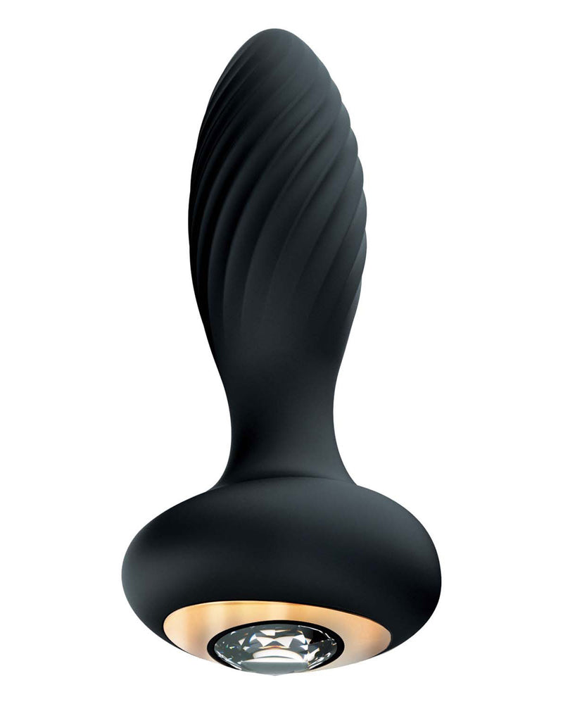 Goddess Diamond Vibrating Plug - Black