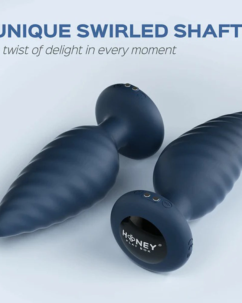 "Noah - App Controlled Rotating Butt Plug - Blue H-AP-39-945BLU"