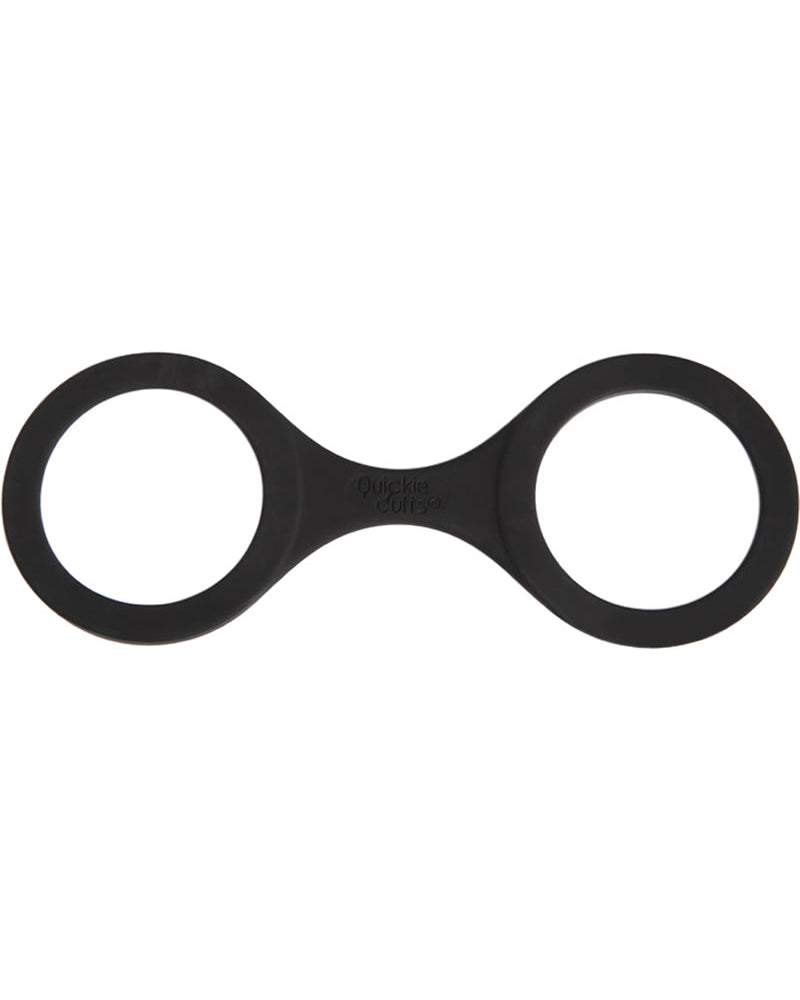 Esposas de silicona Quickie Cuffs de tamaño mediano y color negro