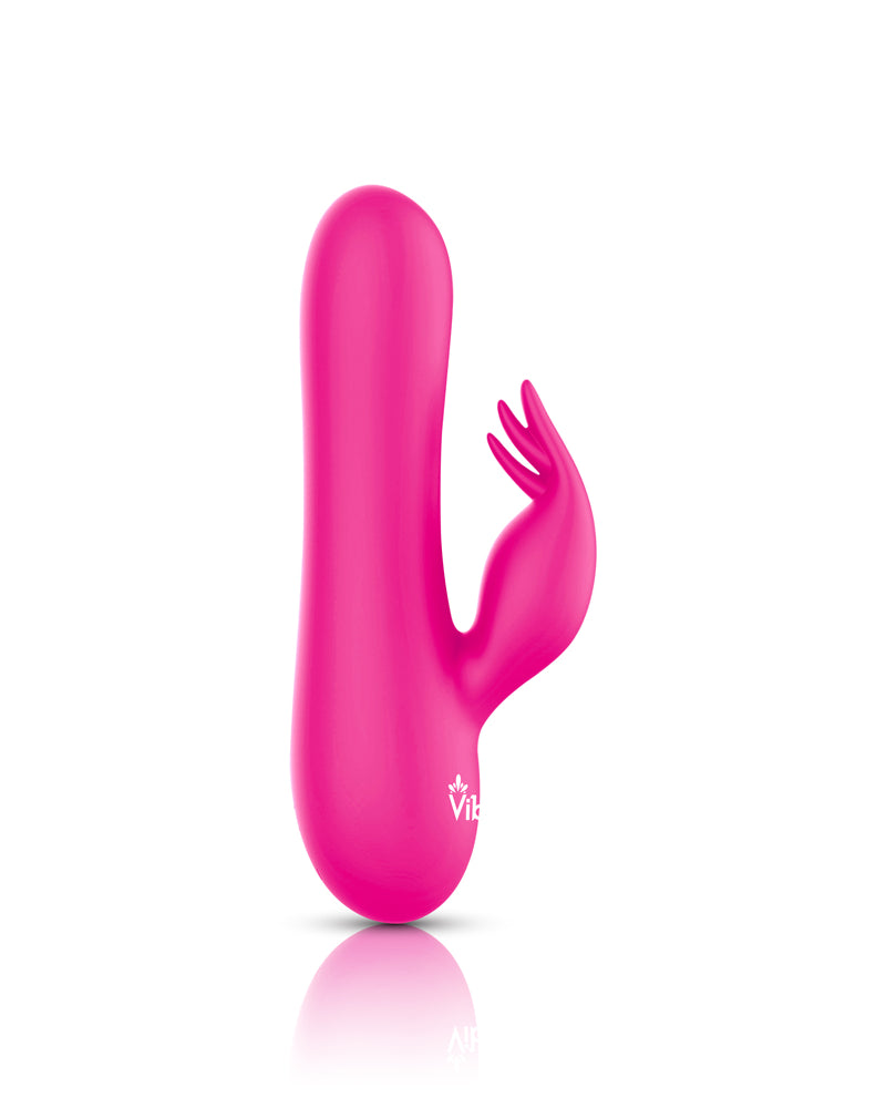 "Freyja - Hot Pink - Intense Mini Rabbit Vibe With Triple Tickling Clitoral Stimulator VB-75029"
