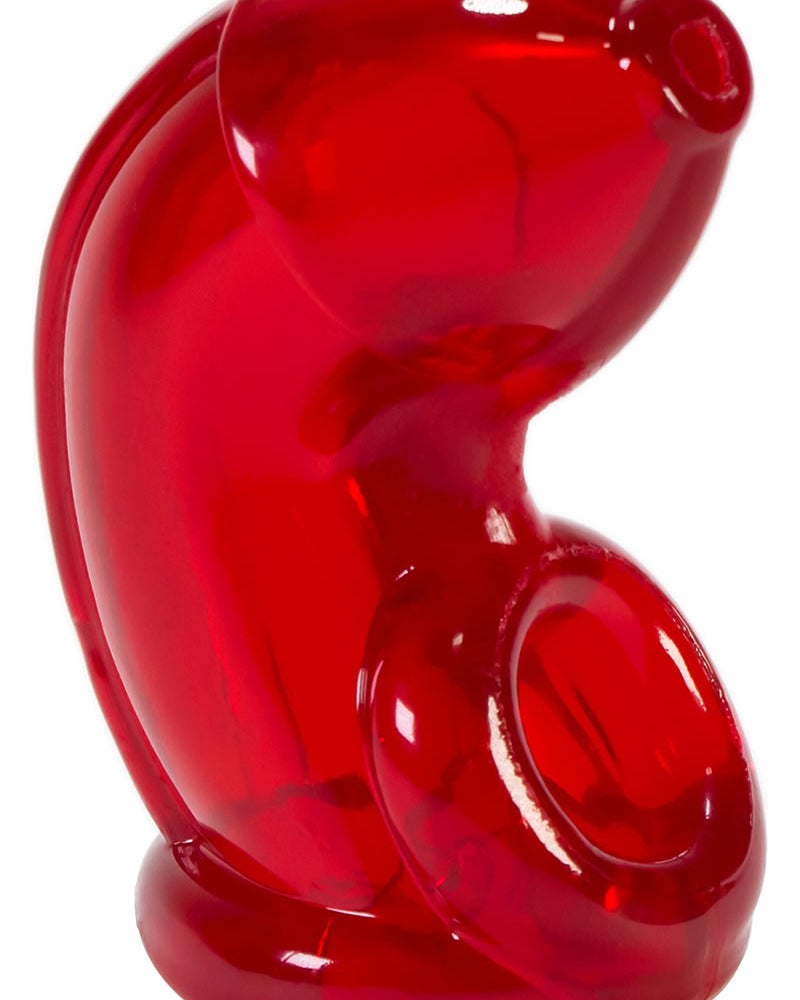 Atomic Jock Cock Lock Cock Cage Clear Red