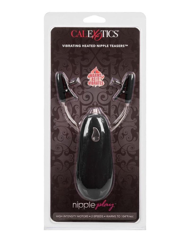 Juguetes vibradores para pezones Nipple Play con calefacción, color negro