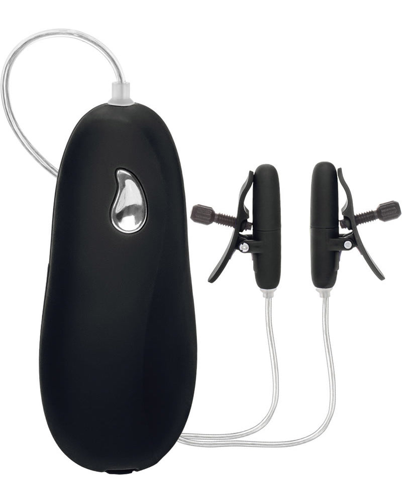 Juguetes vibradores para pezones Nipple Play con calefacción, color negro