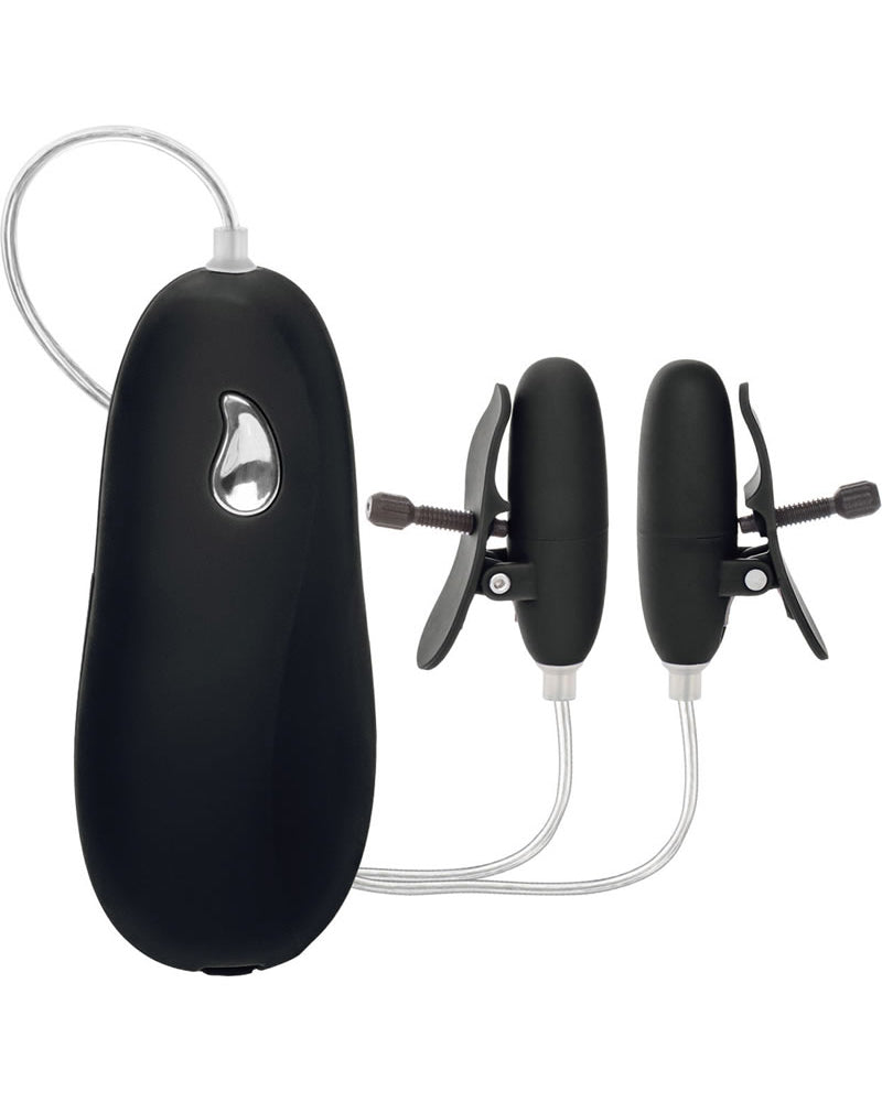Juguetes vibradores para pezones Nipple Play Advanced con calefacción, color negro