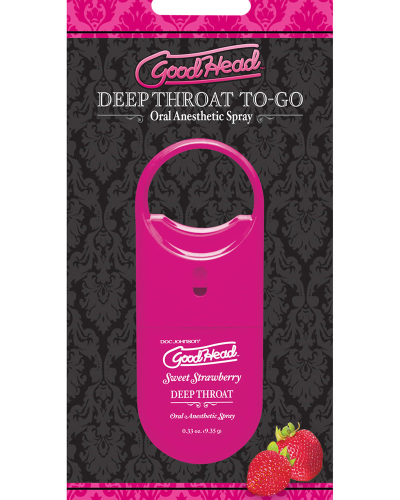 Goodhead Deep Throat To Go Oral Anesthetic Spray Strawberry .33 Ounce