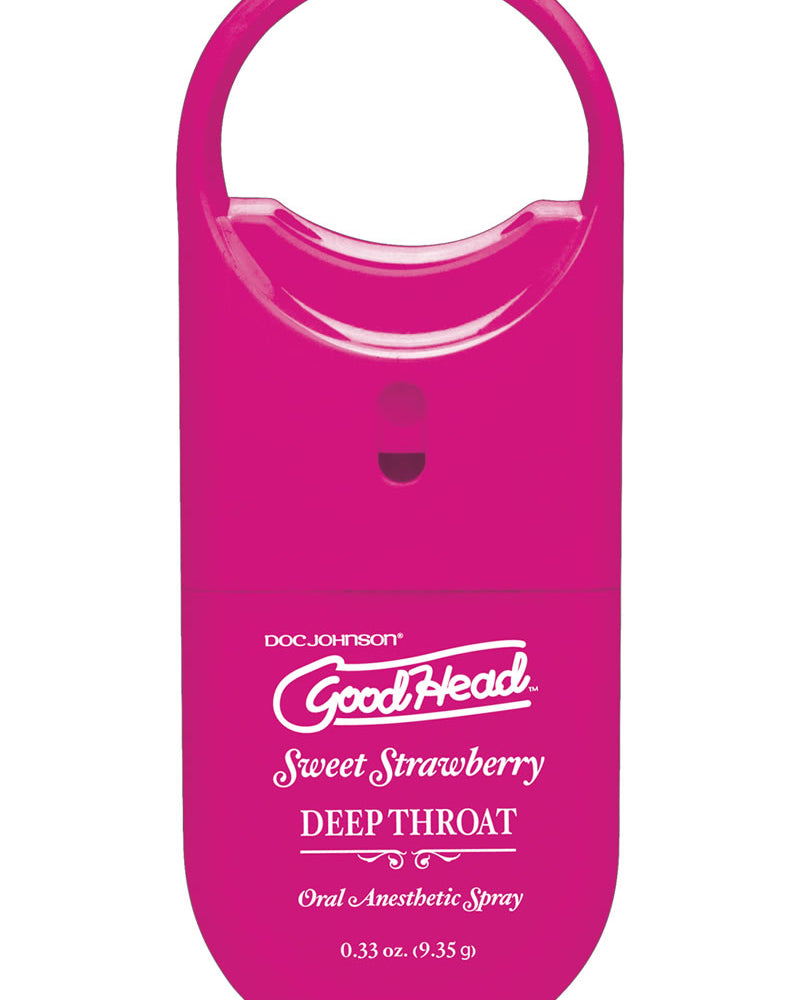 Goodhead Deep Throat To Go Oral Anesthetic Spray Strawberry .33 Ounce