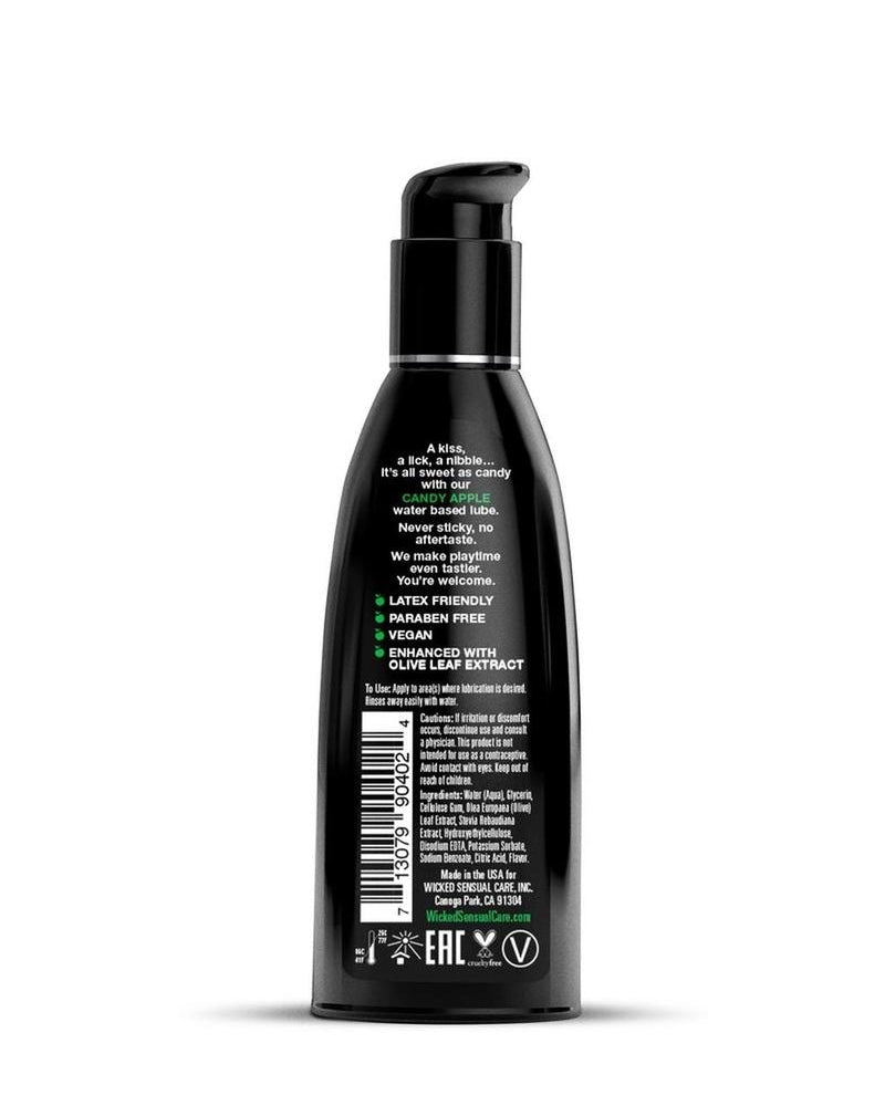 Wicked Aqua Water Based Flavored Lubricant Candy Apple 2 Ounce