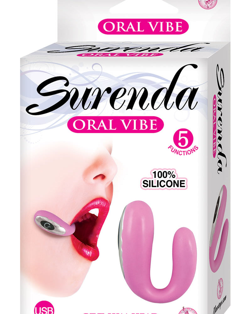 Vibrador oral de silicona Surenda recargable, 5 funciones, resistente al agua, color rosa, 2,25 pulgadas