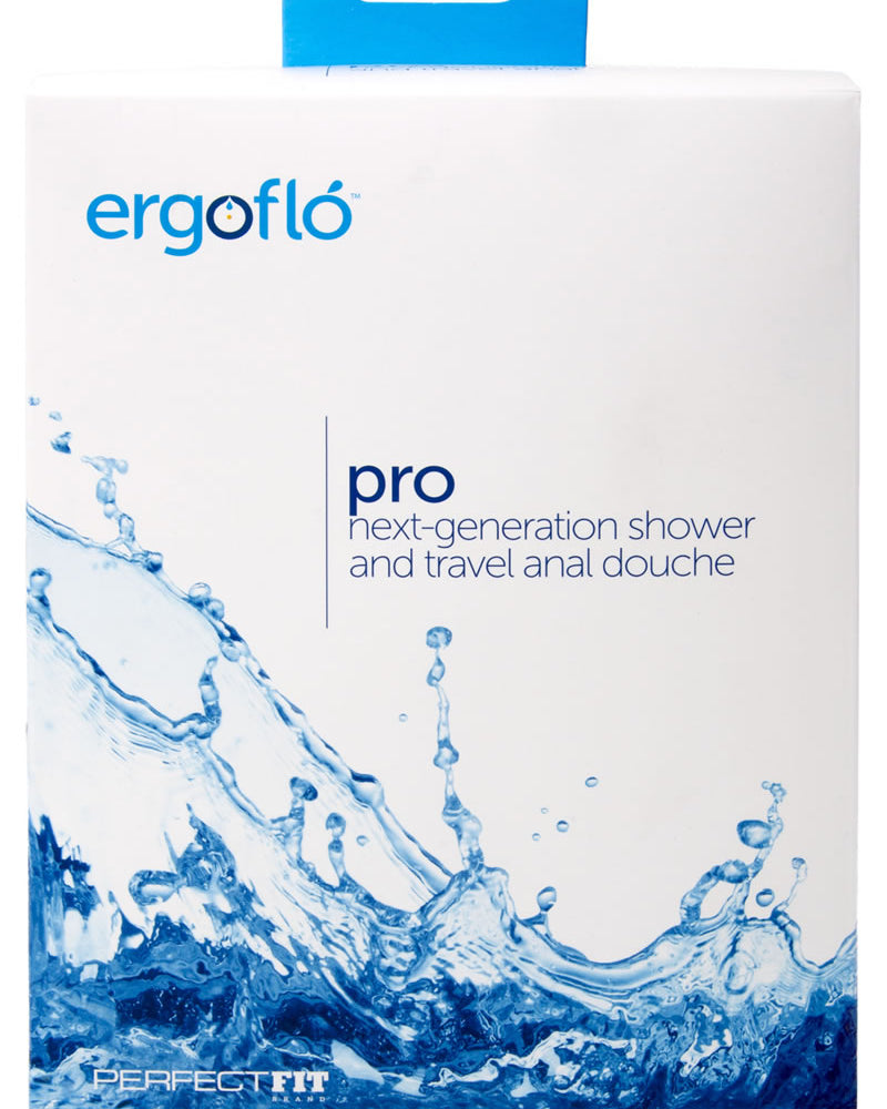 Kit de ducha anal de silicona para viajes y ducha Ergoflo Pro de ajuste perfecto, color negro